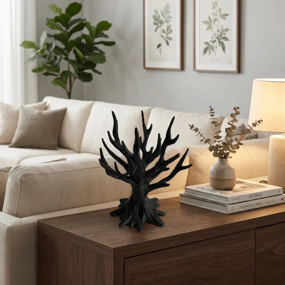 Arbre à bijoux noir - Arbre porte bijoux pour coiffeuse - Garde Bijoux