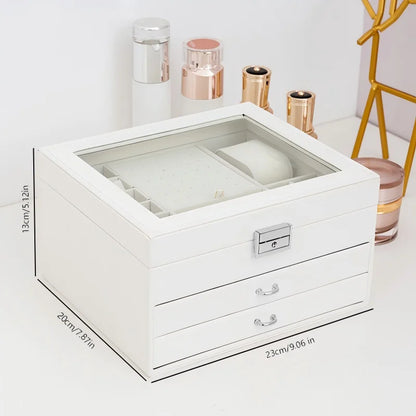 Boîte à bijoux Léonie - Boite a bijoux elegante avec fermoir dore - Garde Bijoux