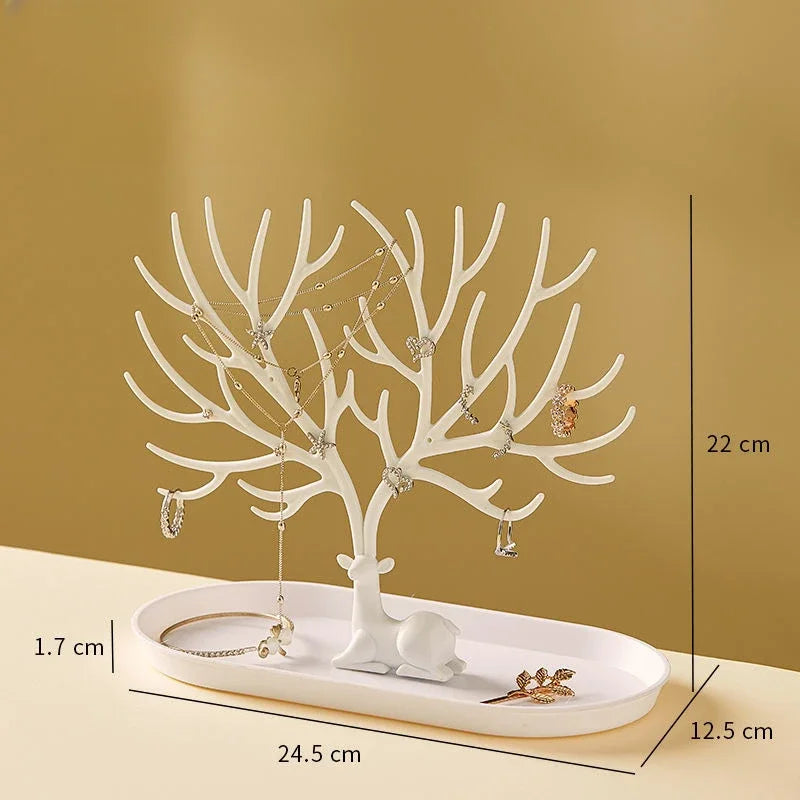 Porte-bijoux arbre - Présentoir à bijoux moderne pour coiffeuse - Garde Bijoux