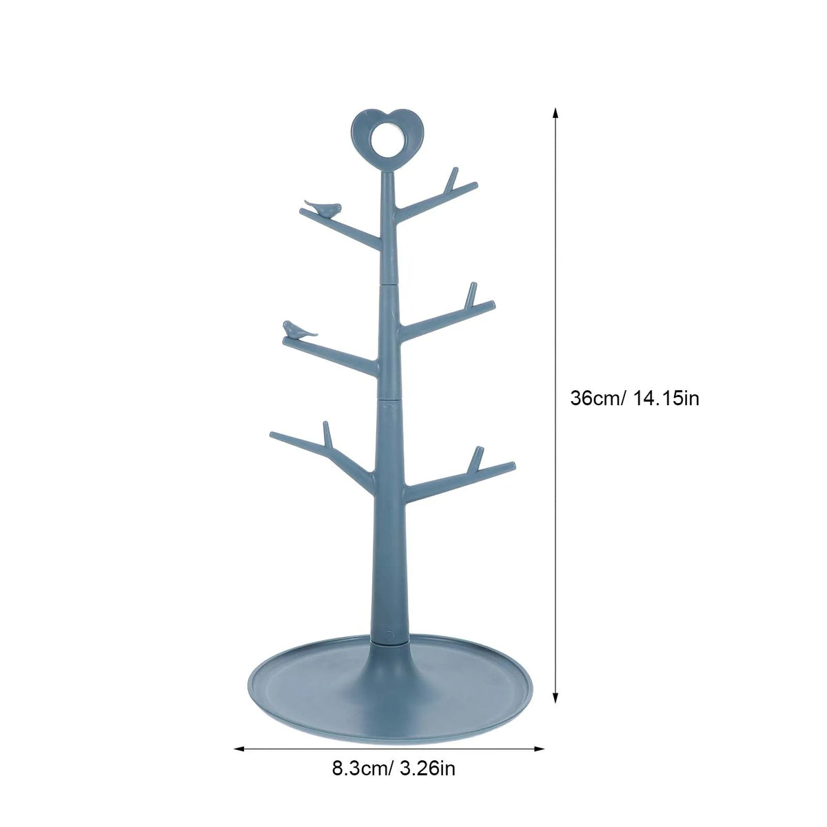 Porte-bijoux arbre - Organisateur de bijoux vertical en plastique - Garde Bijoux