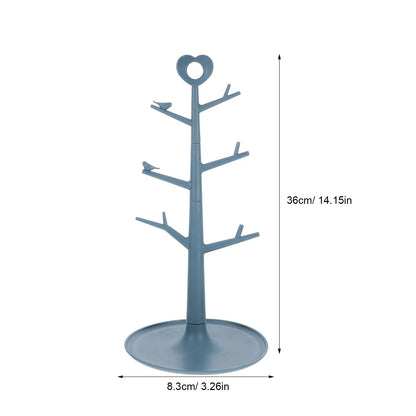Porte-bijoux arbre - Organisateur de bijoux vertical en plastique - Garde Bijoux