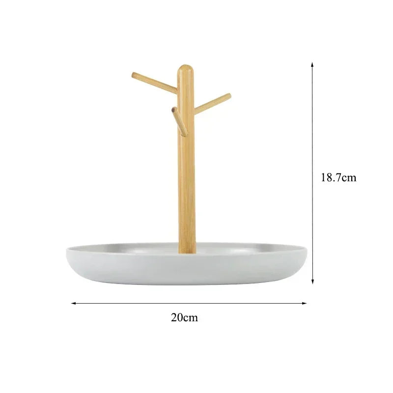 Arbre à bijoux en bois - Support porte bijoux design scandinave - Garde Bijoux