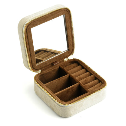 Boîte de voyage Juliette - Miroir integre dans le couvercle de la boite de voyage - Garde Bijoux