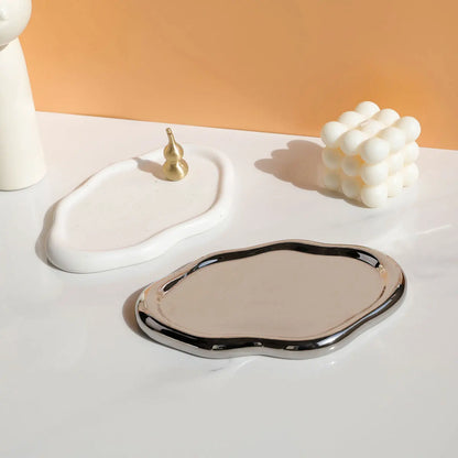 Coupelle à bijoux nuage - Coupelle à bijoux en céramique blanche forme nuage - Garde Bijoux