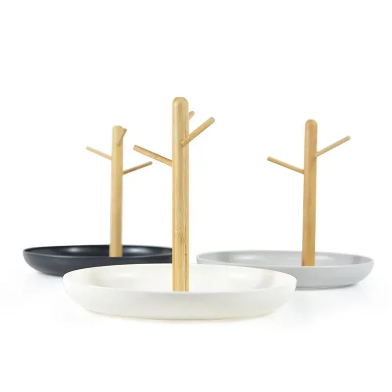 Arbre à bijoux en bois - Arbre à bijoux moderne pour coiffeuse - Garde Bijoux