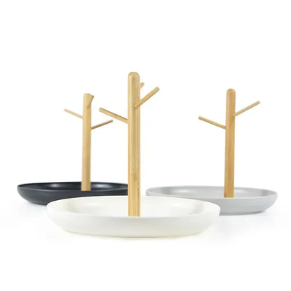 Arbre à bijoux en bois - Arbre à bijoux moderne pour coiffeuse - Garde Bijoux