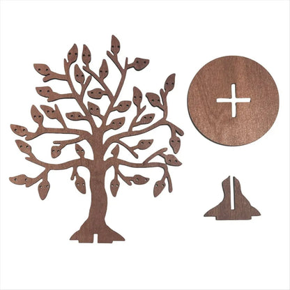 Arbre à bijoux en bois - Arbre porte-bijoux en bois pour boucles d'oreilles - Garde Bijoux