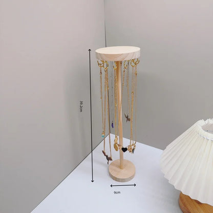 Porte-bijoux en bois - Organisateur de colliers suspendus en bois - Garde Bijoux