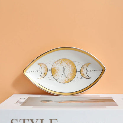 Coupelle à bijoux œil - Vide poche original en céramique multicolore - Garde Bijoux