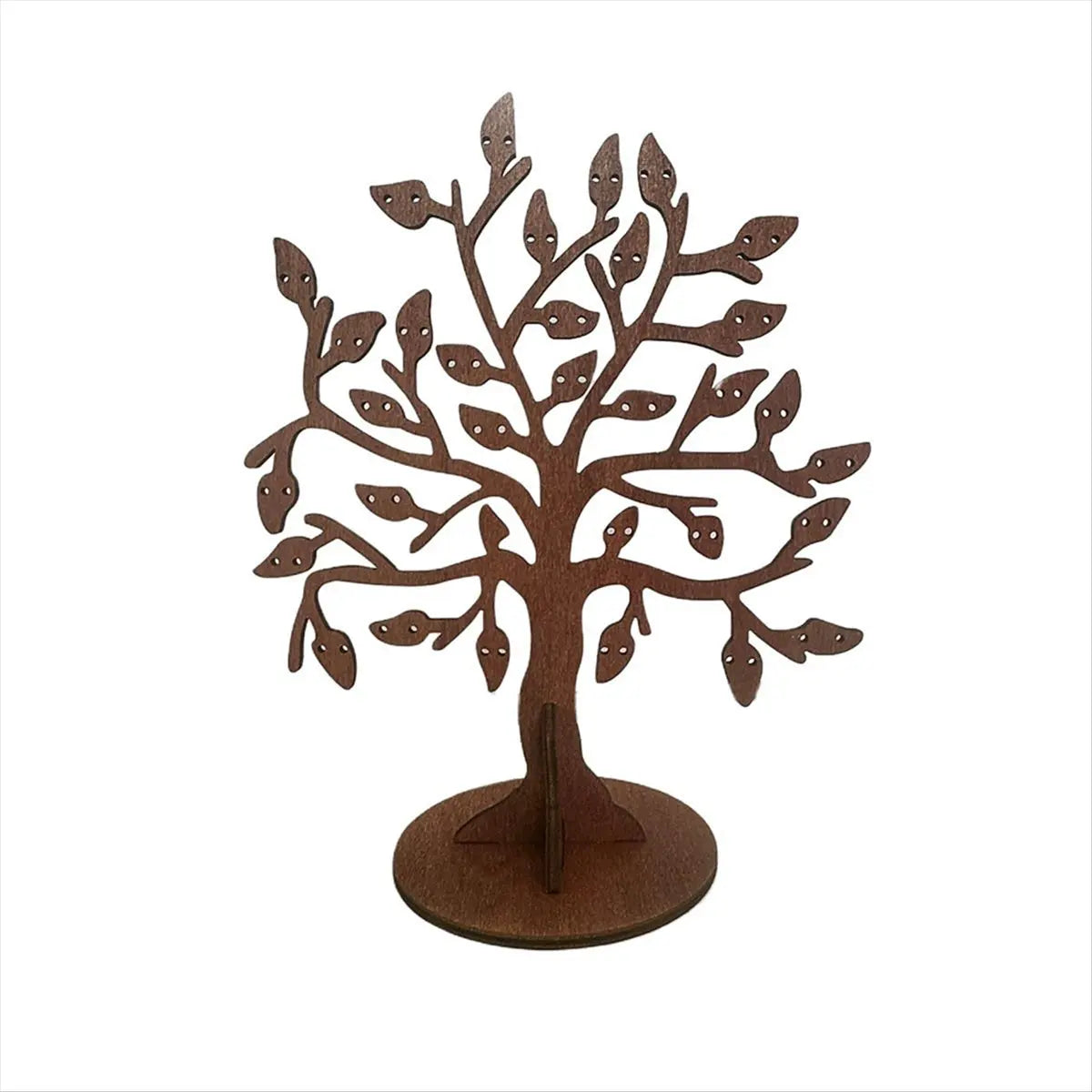 Arbre à bijoux en bois - Présentoir à boucles d'oreilles design arbre - Garde Bijoux