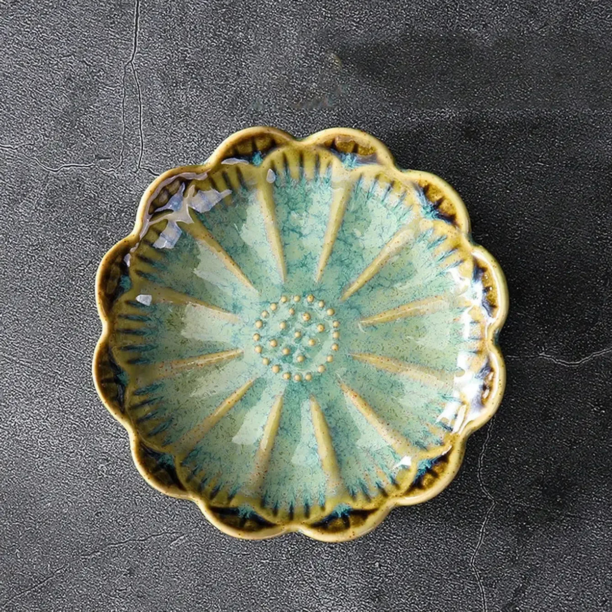 Coupelle à bijoux lotus - Rangement de table pour colliers et bracelets en céramique - Garde Bijoux