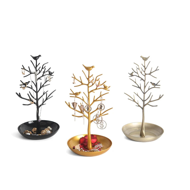 Arbre à bijoux oiseau - Présentoir à bijoux forme arbre avec oiseaux - Garde Bijoux