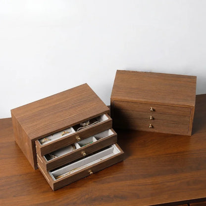 Boîte à bijoux Odette - Coffret a bijoux en bois interieur velours beige - Garde Bijoux