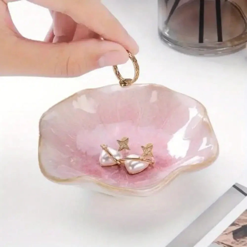 Coupelle à bijoux lotus - Coupelle ceramique style floral pour deco - Garde Bijoux