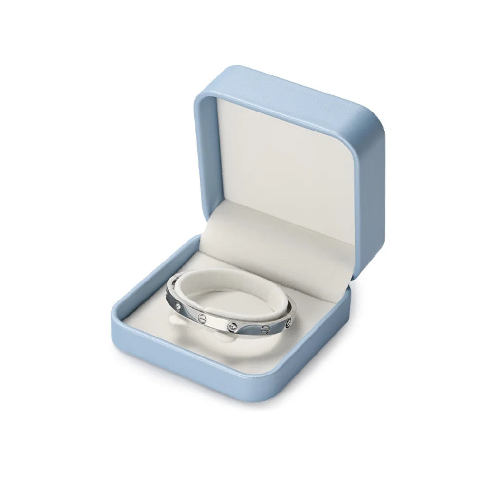 Boîte à bijoux bleue - Boîte à bijoux en simili cuir bleu - Garde Bijoux