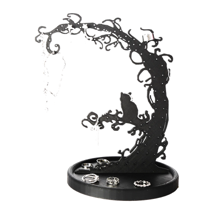 Porte-bijoux arbre gothique - Présentoir à boucles d'oreilles en forme d'arbre noir - Garde Bijoux