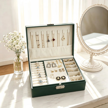 Boîte à bijoux Ginette - Interieur velours avec emplacements pour bagues - Garde Bijoux