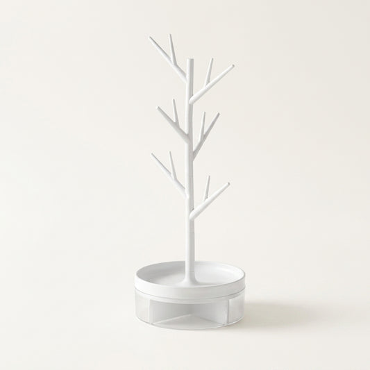 Arbre à bijoux amovible avec socle compartimenté