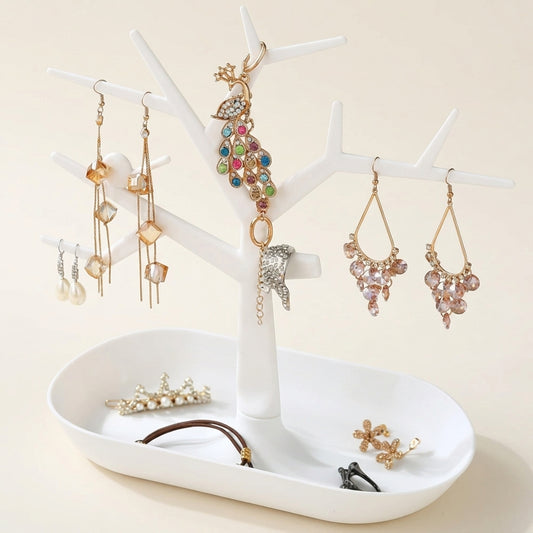 Arbre à bijoux avec plateau de rangement - Branches Ancestrales