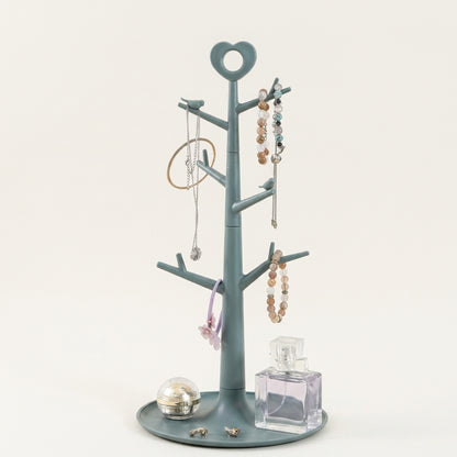 Arbre à bijoux 6 branches en plastique avec socle
