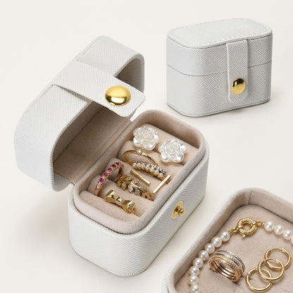 Mini Boîte à bijoux en cuir synthétique pour voyage - Inès