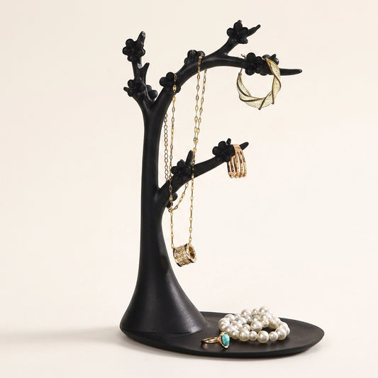 Porte-bijoux arbre à fleurs design en résine
