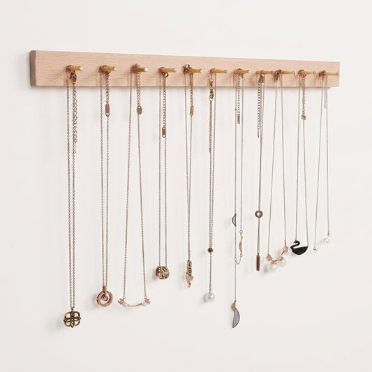 Porte-bijoux mural - Range bijoux en bois avec crochets - Garde Bijoux
